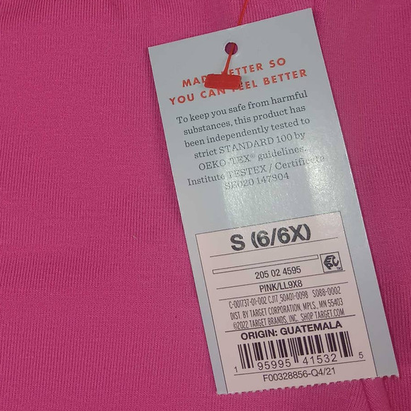 Girls' Capri Leggings - Cat & Jack, Pink, Size Small (6/6X) - Picture 6 of 6